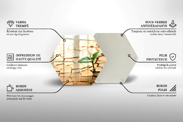 Üveg vágódeszka Magányos növény