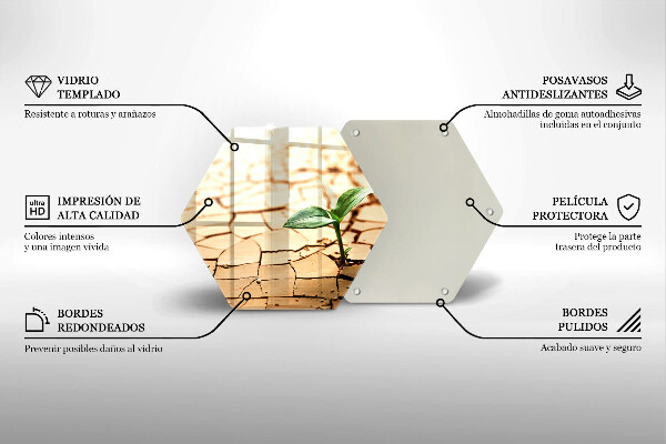 Üveg vágódeszka Magányos növény