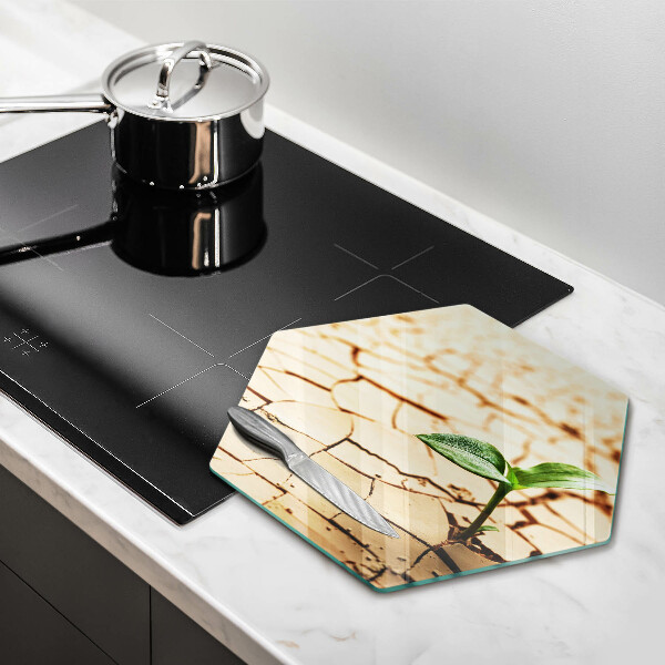 Üveg vágódeszka Magányos növény