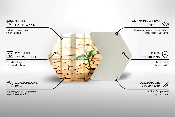 Üveg vágódeszka Magányos növény