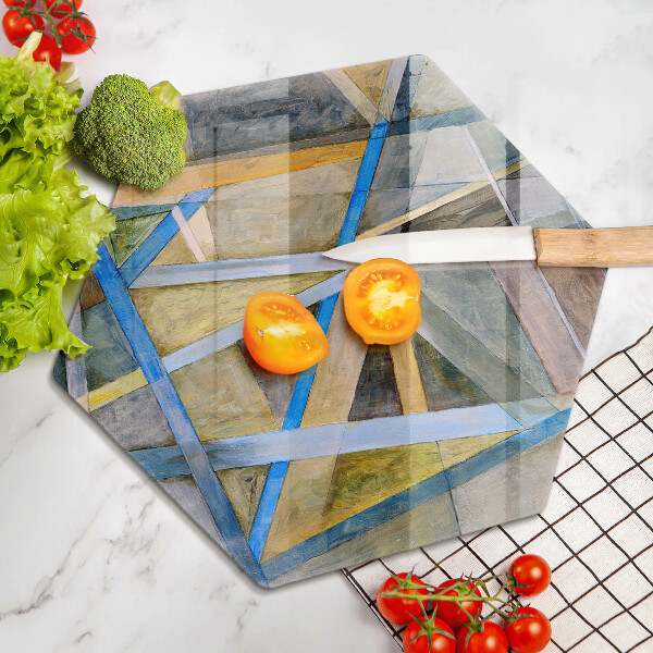 Üveg vágódeszka Festett vonalak absztrakció