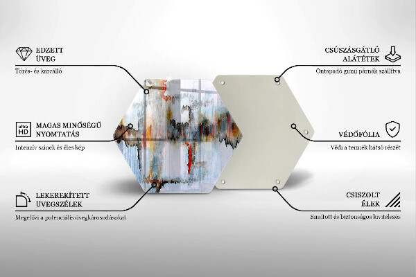 Üveg vágódeszka Absztrakciós festékek