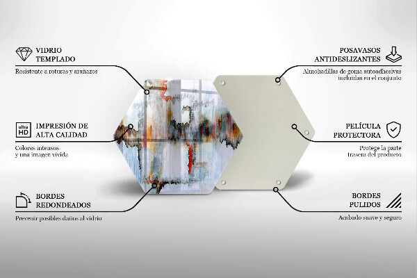 Üveg vágódeszka Absztrakciós festékek