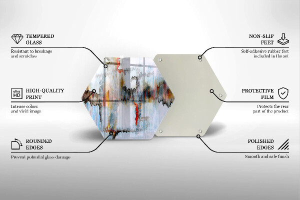 Üveg vágódeszka Absztrakciós festékek