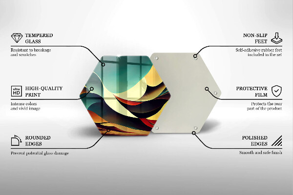 Üveg vágódeszka Alakzat absztrakció