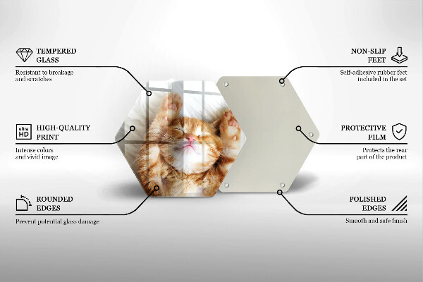 Üveg vágódeszka Aranyos kis cica