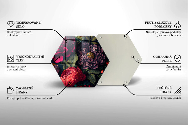 Üveg vágódeszka Gyönyörű virágok