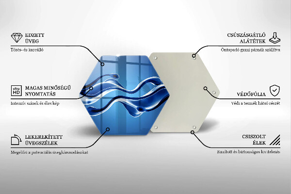 Üveg vágódeszka Folyadék absztrakció