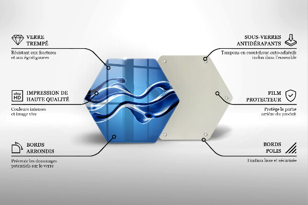 Üveg vágódeszka Folyadék absztrakció