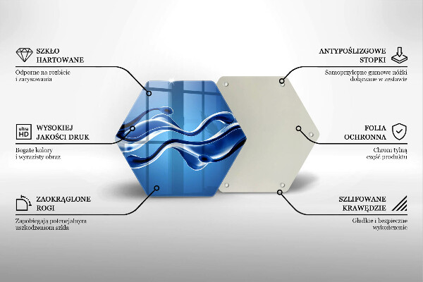 Üveg vágódeszka Folyadék absztrakció