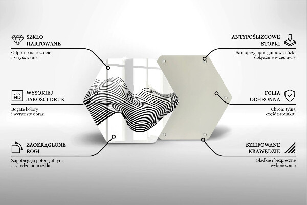 Üveg vágódeszka Lineáris absztrakció
