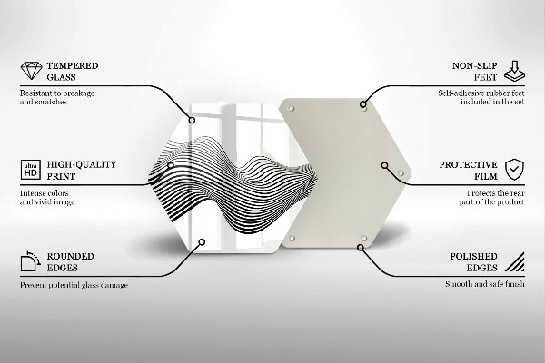 Üveg vágódeszka Lineáris absztrakció