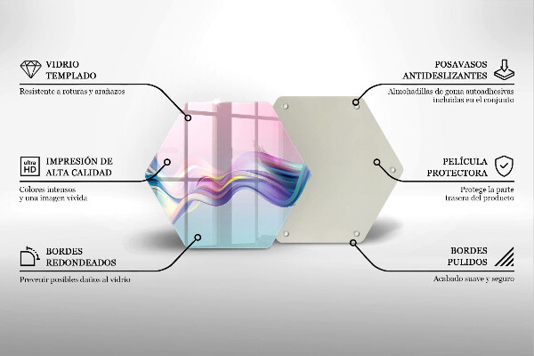 Üveg vágódeszka Pasztell absztrakció
