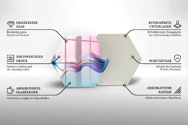 Üveg vágódeszka Pasztell absztrakció