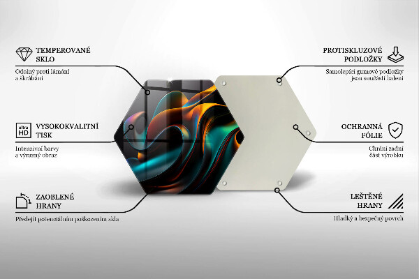 Üveg vágódeszka Színes absztrakció