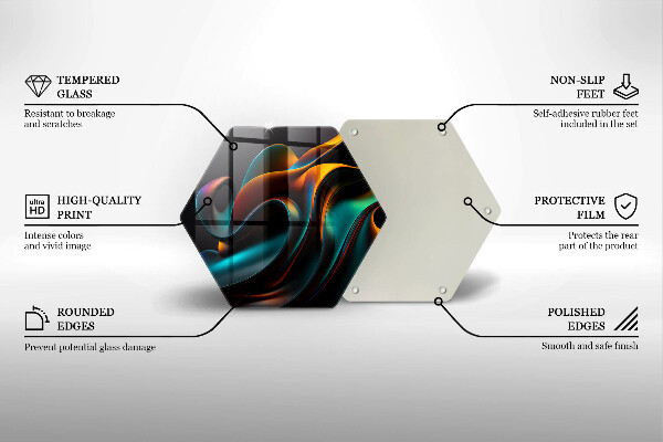 Üveg vágódeszka Színes absztrakció