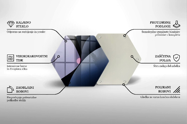 Üveg vágódeszka Absztrakt formák
