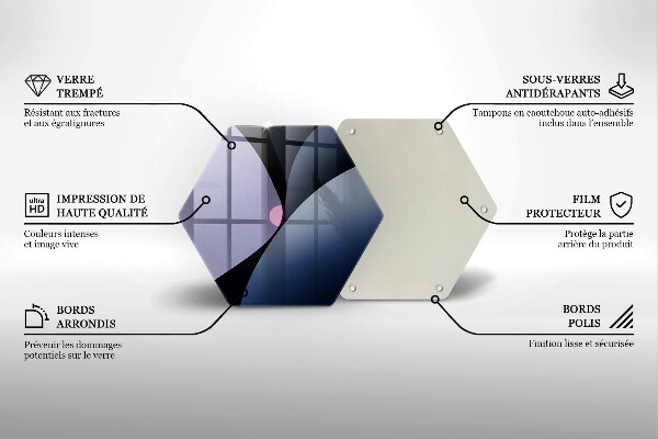 Üveg vágódeszka Absztrakt formák