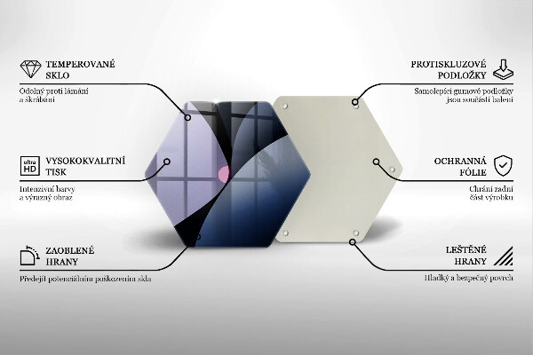 Üveg vágódeszka Absztrakt formák