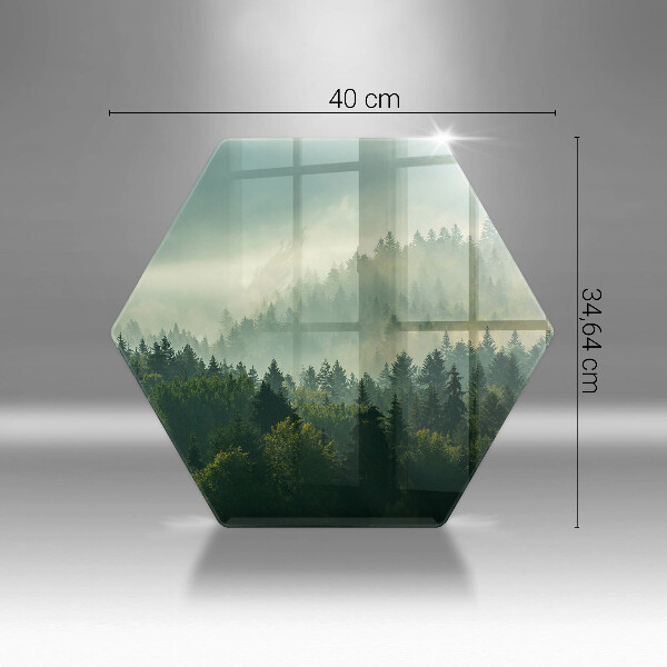 Üveg vágódeszka Tájkép az erdőre