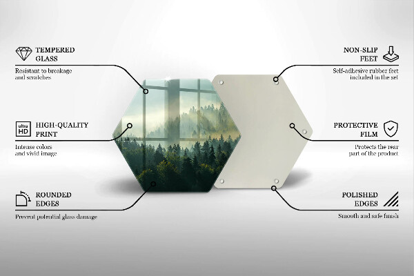 Üveg vágódeszka Tájkép az erdőre