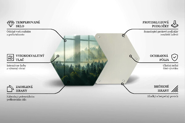 Üveg vágódeszka Tájkép az erdőre