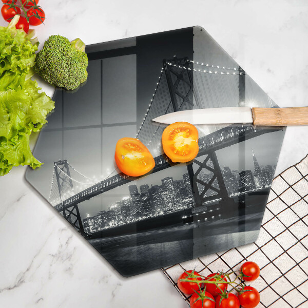 Üveg vágódeszka Benjamin Franklin híd