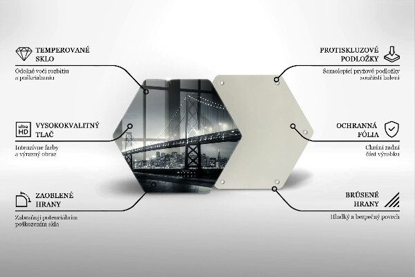 Üveg vágódeszka Benjamin Franklin híd