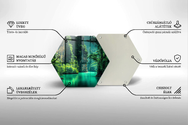 Üveg vágódeszka Lagúna táj