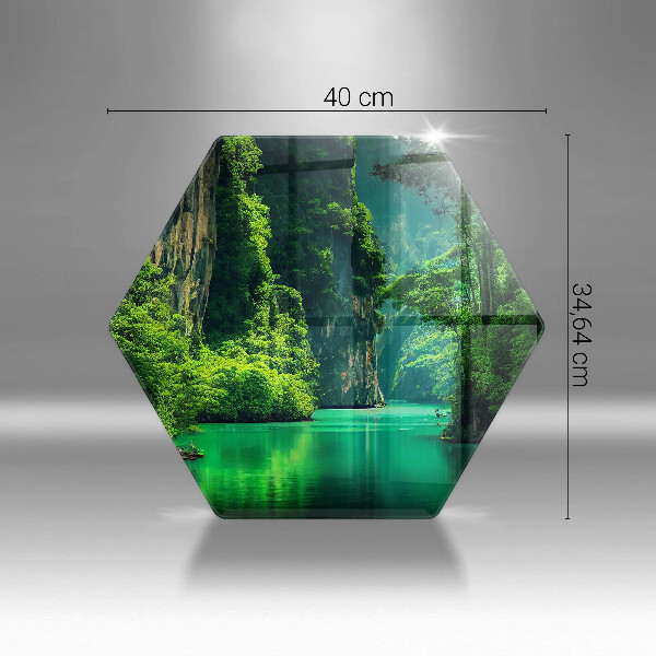 Üveg vágódeszka Lagúna táj