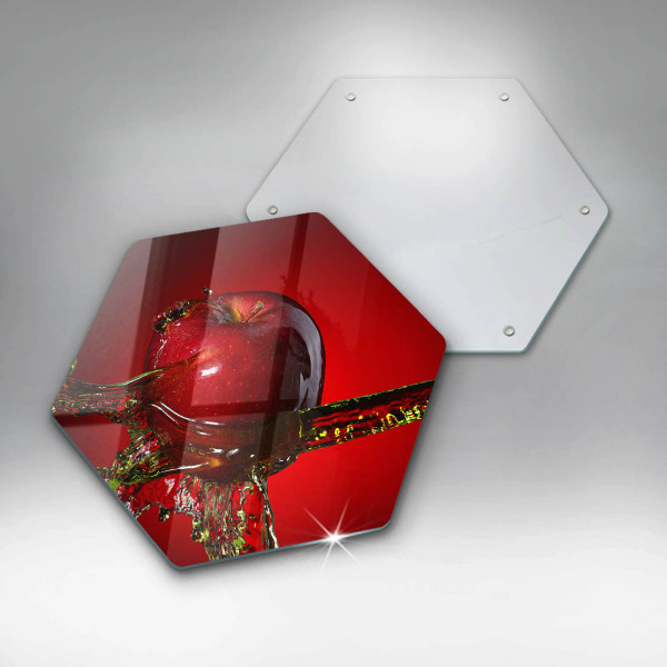 Üveg vágódeszka Alma gyümölcs vízben