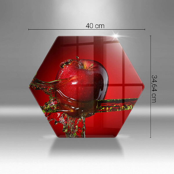 Üveg vágódeszka Alma gyümölcs vízben