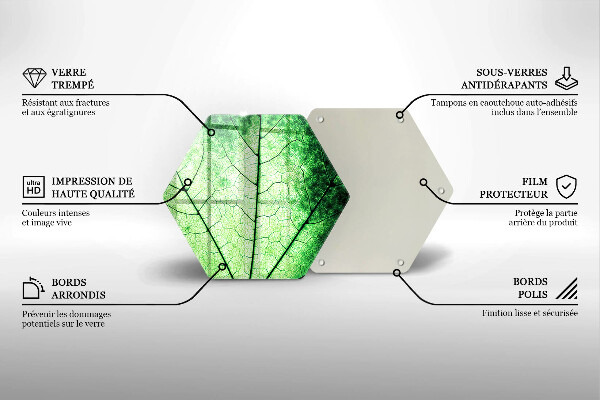 Üveg vágódeszka Dekoratív érlevél