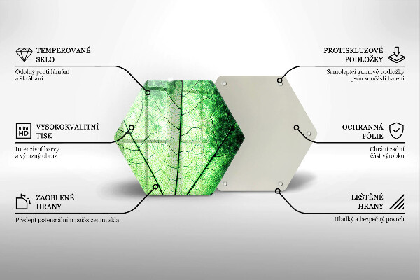 Üveg vágódeszka Dekoratív érlevél