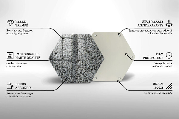 Üveg vágódeszka Kő textúra