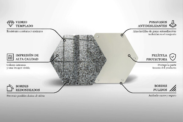 Üveg vágódeszka Kő textúra