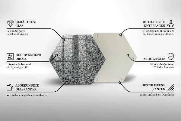 Üveg vágódeszka Kő textúra