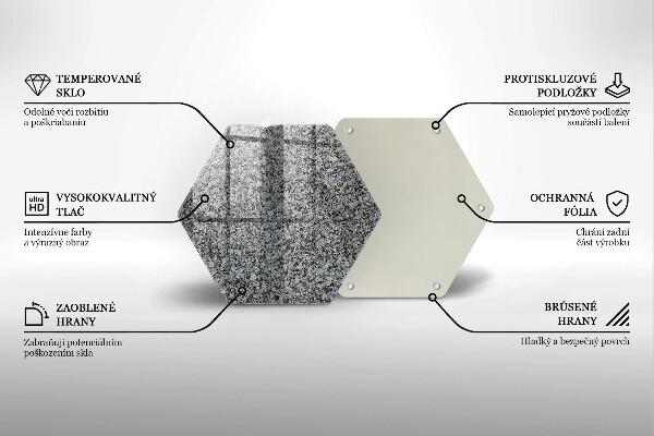 Üveg vágódeszka Kő textúra