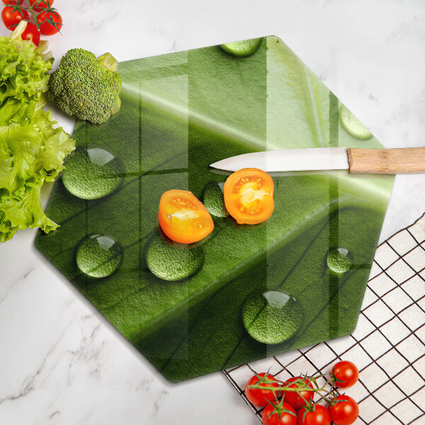 Üveg vágódeszka Természet harmat és levél