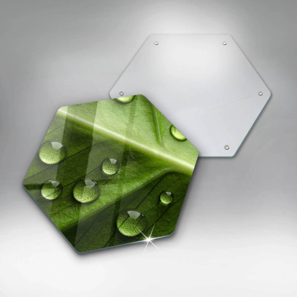 Üveg vágódeszka Természet harmat és levél