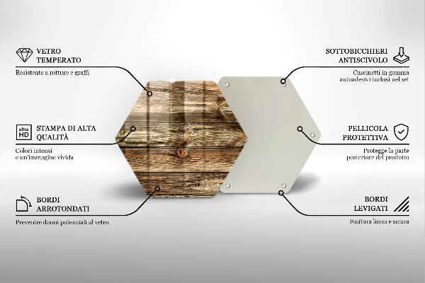 Üveg vágódeszka Fa deszka textúra