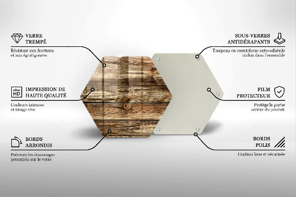 Üveg vágódeszka Fa deszka textúra