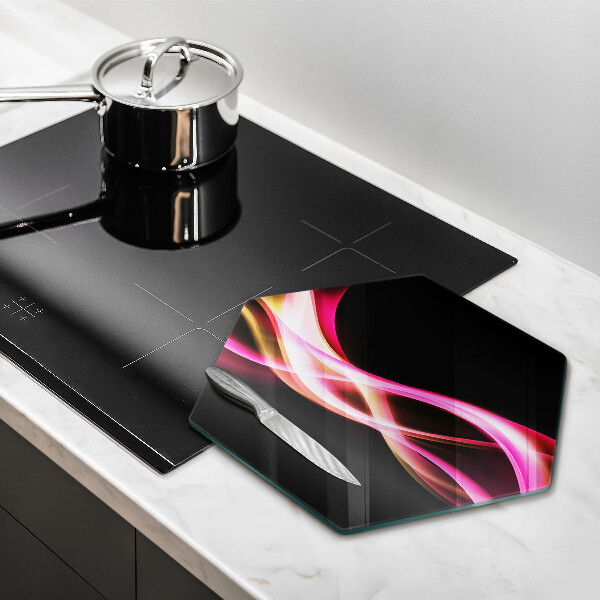 Üveg vágódeszka Absztrakt neon füst