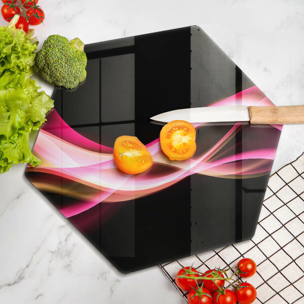 Üveg vágódeszka Absztrakt neon füst