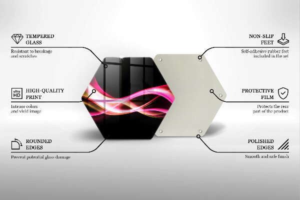 Üveg vágódeszka Absztrakt neon füst