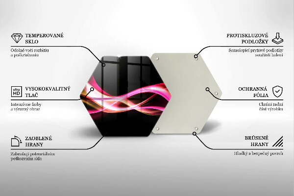 Üveg vágódeszka Absztrakt neon füst