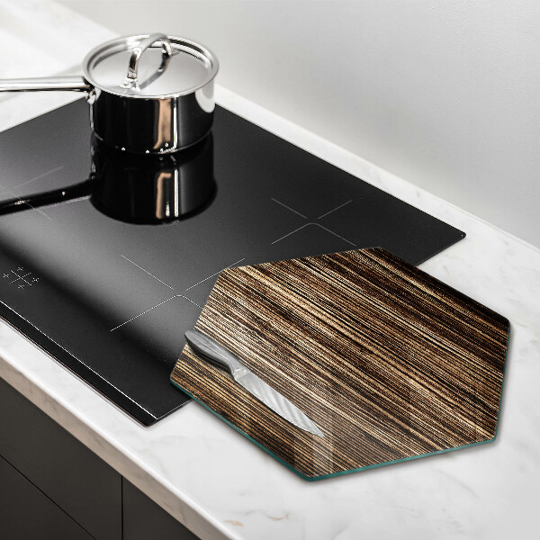 Üveg vágódeszka Fa textúra