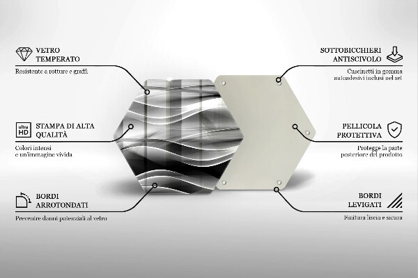 Üveg vágódeszka Absztrakt füstvonalak