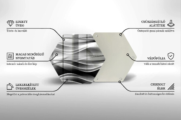 Üveg vágódeszka Absztrakt füstvonalak