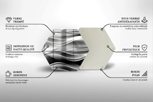 Üveg vágódeszka Absztrakt füstvonalak